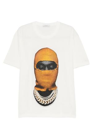 T-shirt in cotone bianco con stampa Mask 20 IH NOM UH NIT | NUS26292081